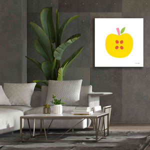 'Yellow Apple' by Ann Kelle Designs, Canvas Wall Art,37 x 37