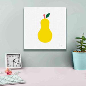 'Yellow Pear' by Ann Kelle Designs, Canvas Wall Art,12 x 12