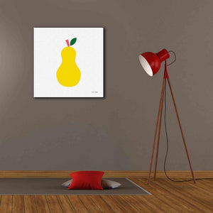 'Yellow Pear' by Ann Kelle Designs, Canvas Wall Art,26 x 26