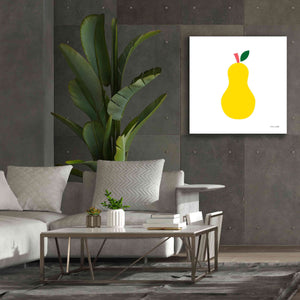 'Yellow Pear' by Ann Kelle Designs, Canvas Wall Art,37 x 37