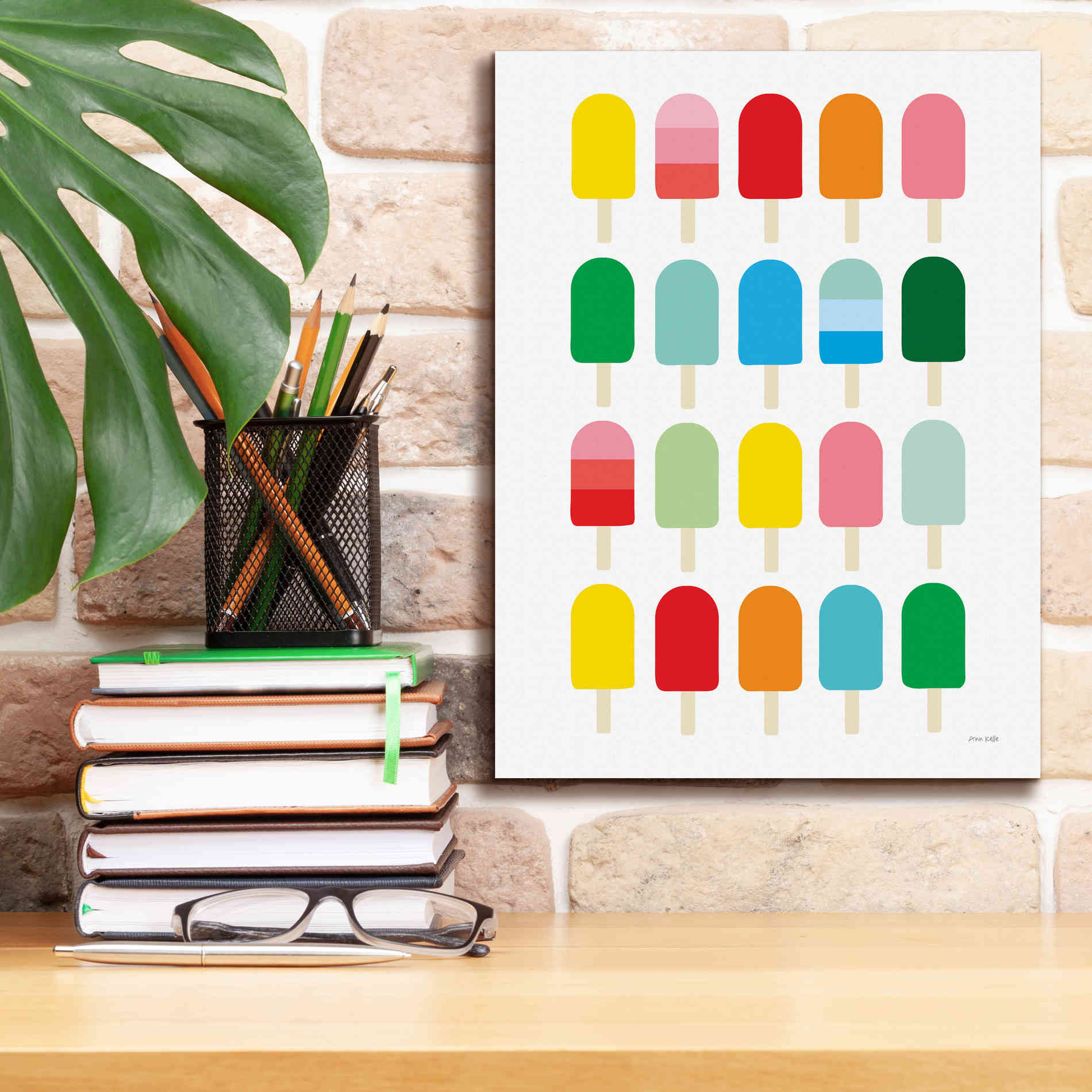 'Popcycle Fun' by Ann Kelle Designs, Canvas Wall Art,12 x 16