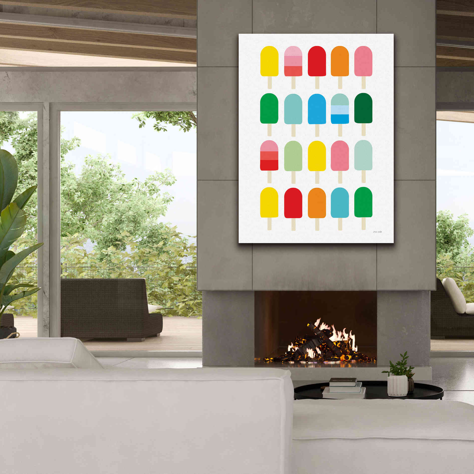 'Popcycle Fun' by Ann Kelle Designs, Canvas Wall Art,40 x 54