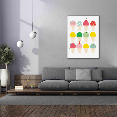 Image of 'Ice Cream Fun' by Ann Kelle Designs, Canvas Wall Art,40 x 54