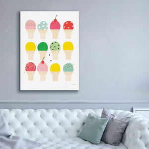 'Ice Cream Fun' by Ann Kelle Designs, Canvas Wall Art,40 x 54