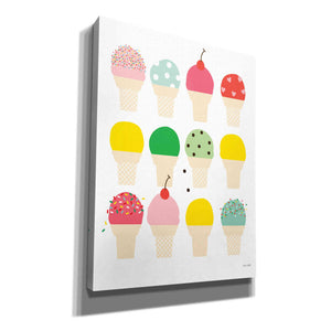 'Ice Cream Fun' by Ann Kelle Designs, Canvas Wall Art,12x16x1.1x0,20x24x1.1x0,26x30x1.74x0,40x54x1.74x0