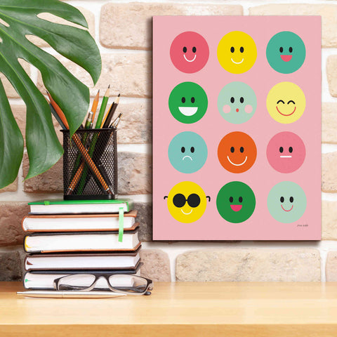 Image of 'Happy Circles' by Ann Kelle Designs, Canvas Wall Art,12 x 16