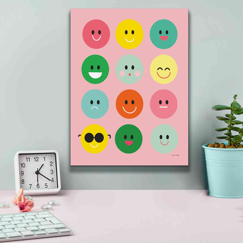 Image of 'Happy Circles' by Ann Kelle Designs, Canvas Wall Art,12 x 16