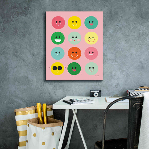 Image of 'Happy Circles' by Ann Kelle Designs, Canvas Wall Art,20 x 24