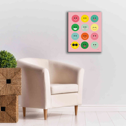 Image of 'Happy Circles' by Ann Kelle Designs, Canvas Wall Art,20 x 24