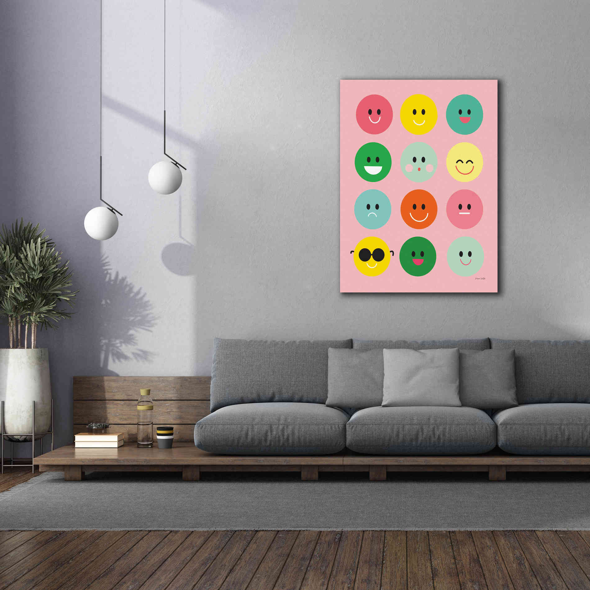 'Happy Circles' by Ann Kelle Designs, Canvas Wall Art,40 x 54