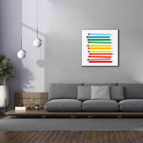 Image of 'Colored Pencils' by Ann Kelle Designs, Canvas Wall Art,37 x 37