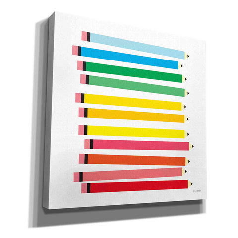 Image of 'Colored Pencils' by Ann Kelle Designs, Canvas Wall Art,12x12x1.1x0,18x18x1.1x0,26x26x1.74x0,37x37x1.74x0