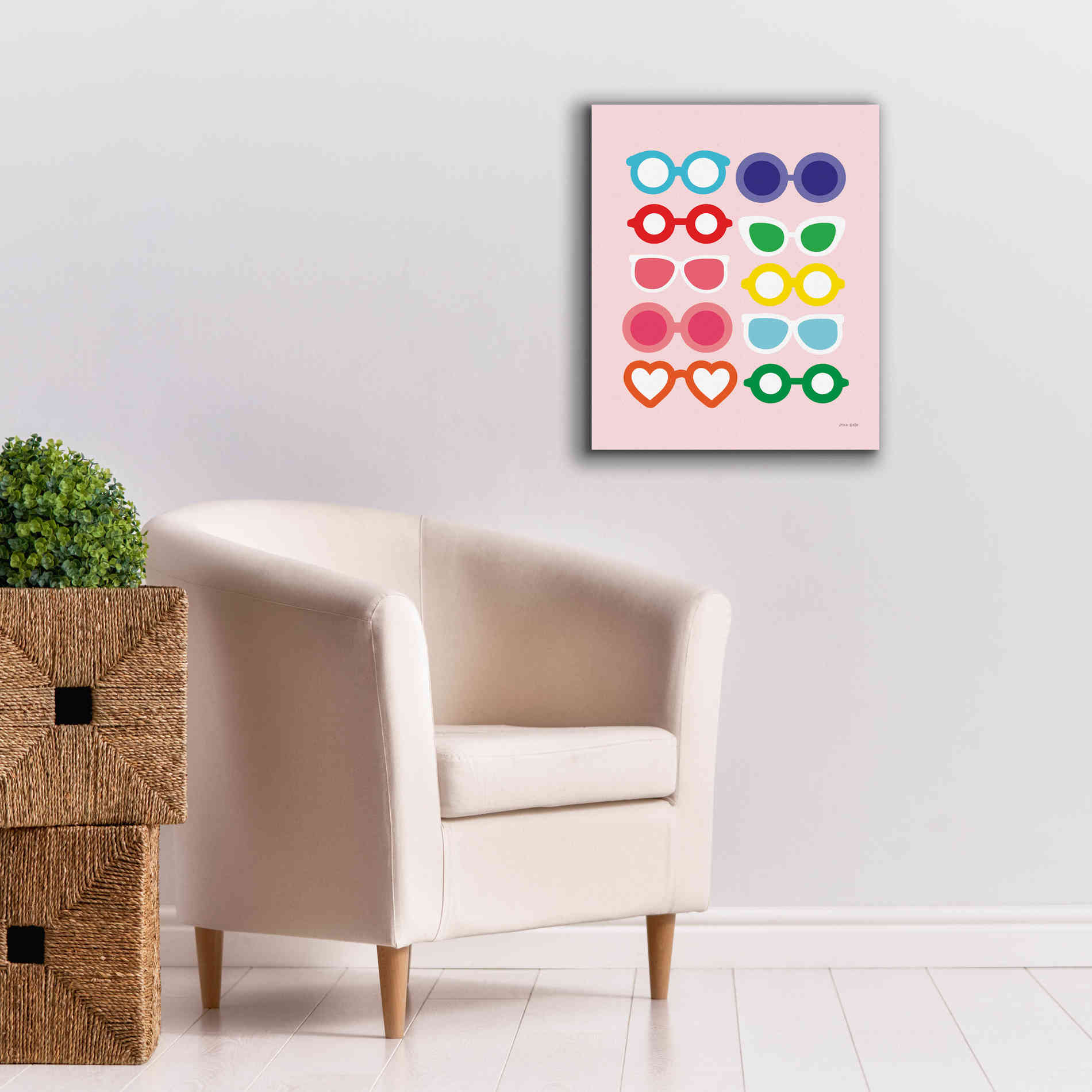 'Sunglasses for All' by Ann Kelle Designs, Canvas Wall Art,20 x 24