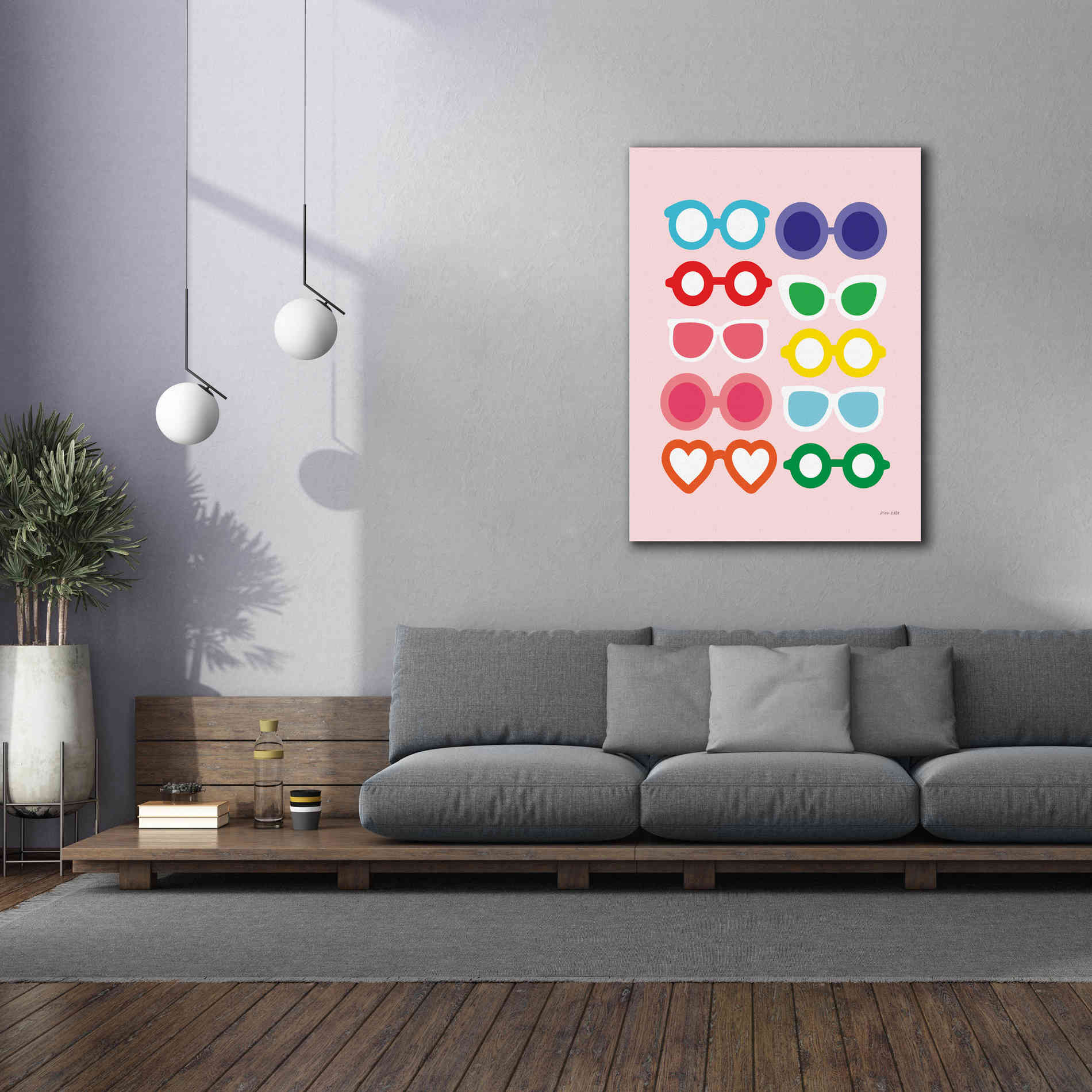 'Sunglasses for All' by Ann Kelle Designs, Canvas Wall Art,40 x 54