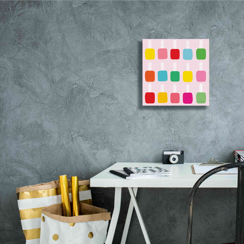 Image of 'Nail Polish Fun' by Ann Kelle Designs, Canvas Wall Art,12 x 12
