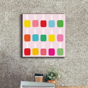 'Nail Polish Fun' by Ann Kelle Designs, Canvas Wall Art,18 x 18