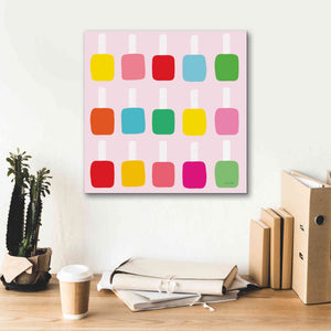 'Nail Polish Fun' by Ann Kelle Designs, Canvas Wall Art,18 x 18