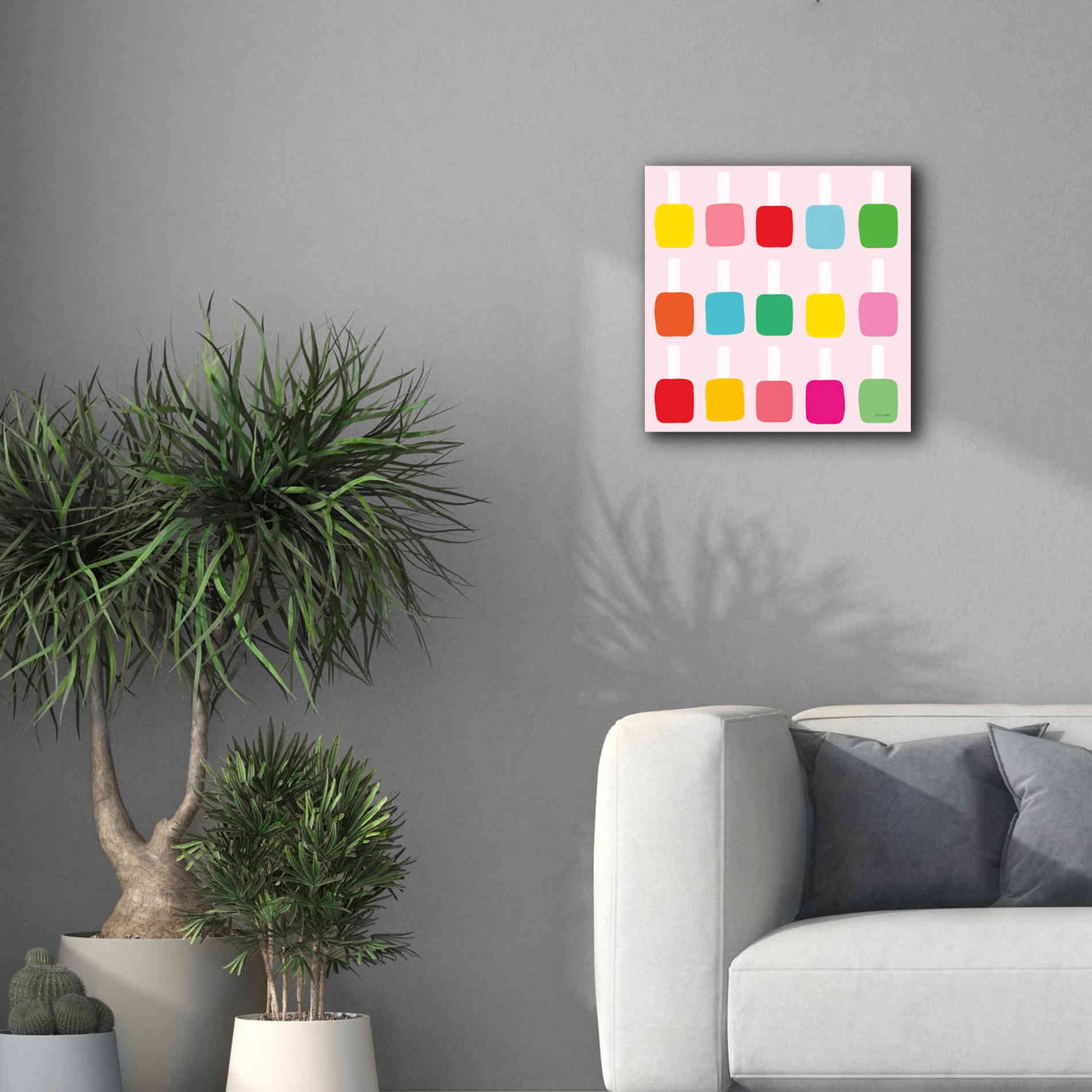'Nail Polish Fun' by Ann Kelle Designs, Canvas Wall Art,18 x 18