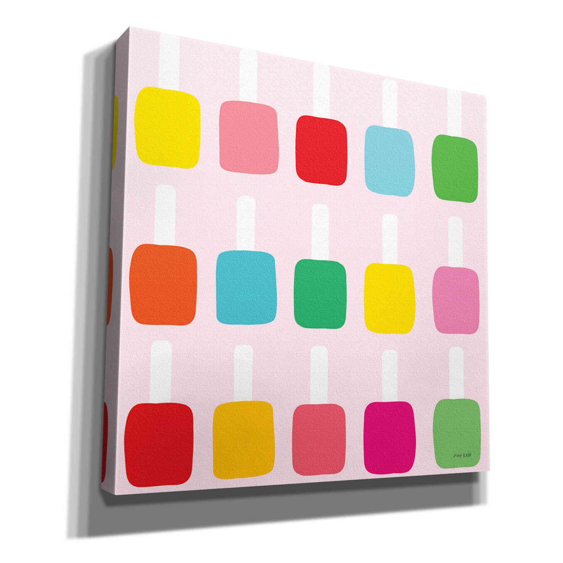 'Nail Polish Fun' by Ann Kelle Designs, Canvas Wall Art,12x12x1.1x0,18x18x1.1x0,26x26x1.74x0,37x37x1.74x0