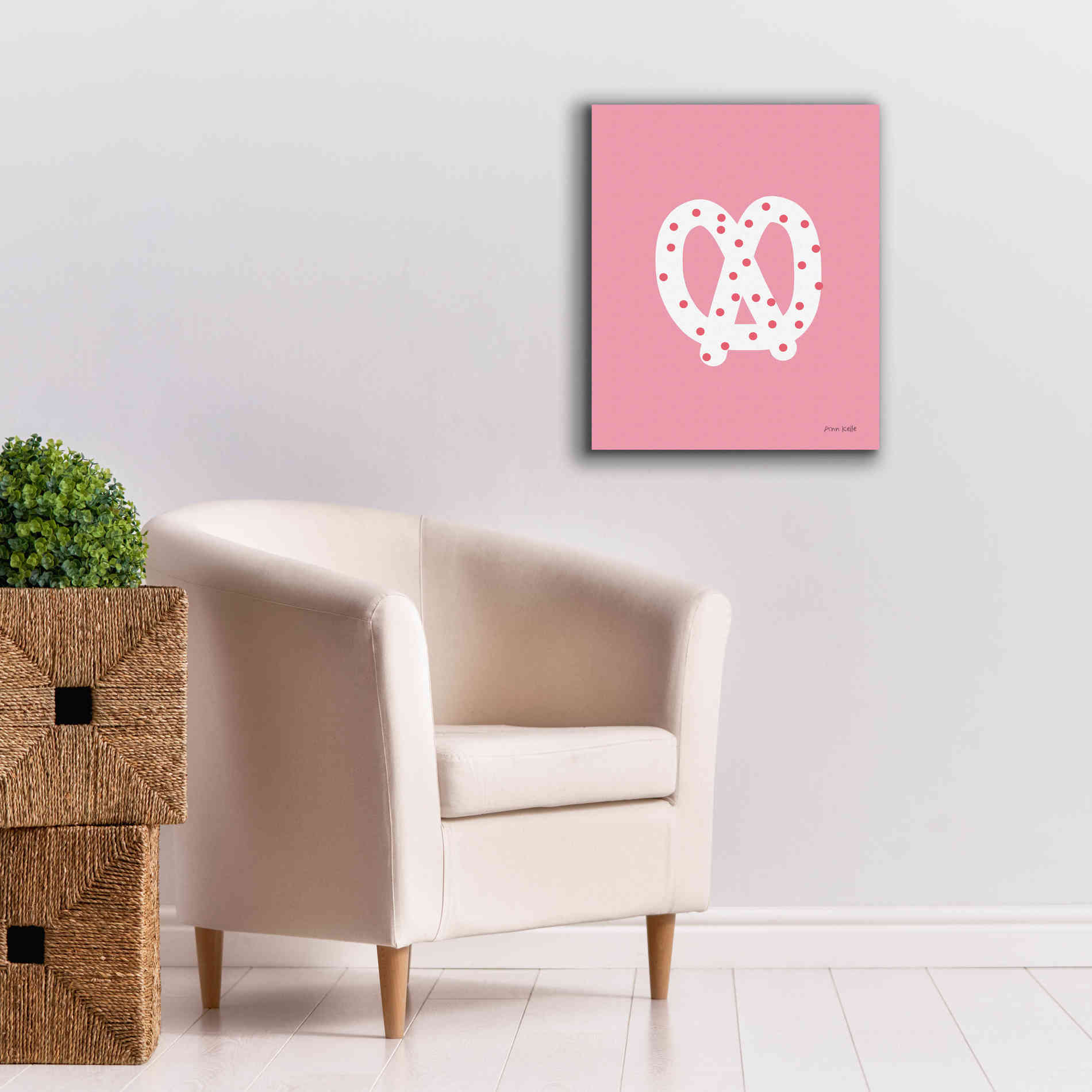 'Pretzel' by Ann Kelle Designs, Canvas Wall Art,20 x 24