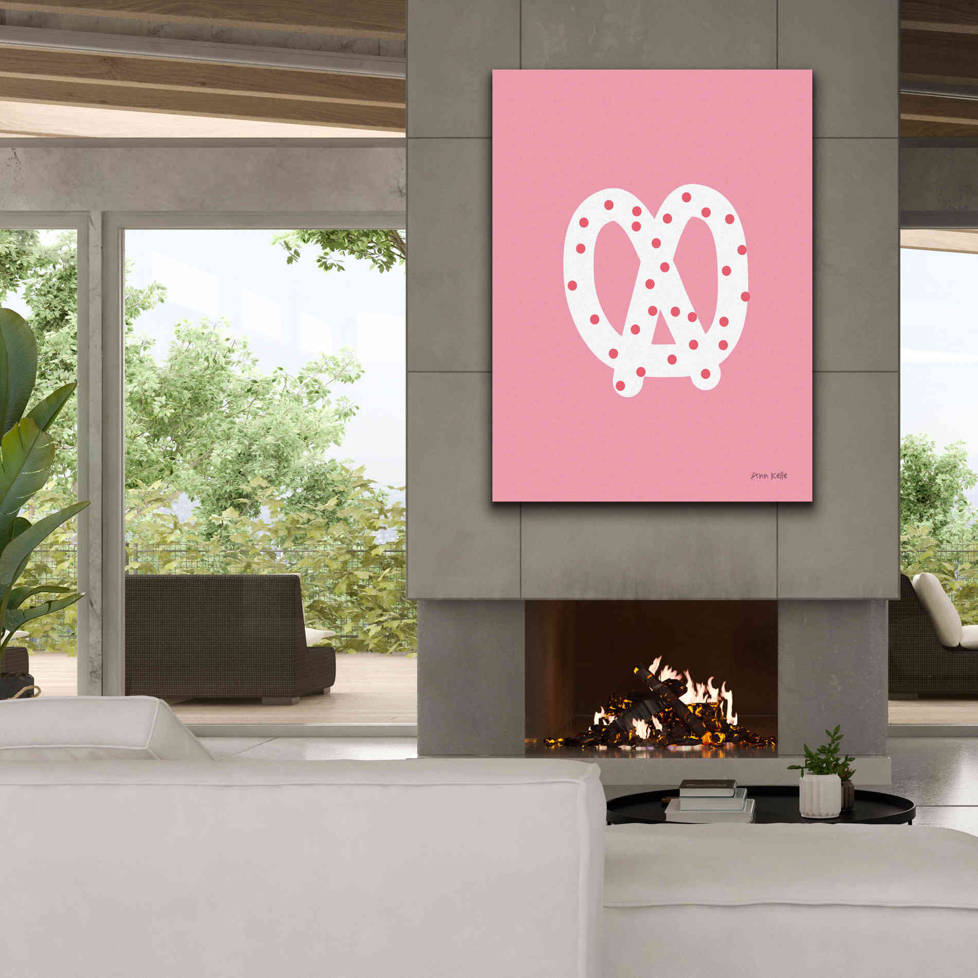 'Pretzel' by Ann Kelle Designs, Canvas Wall Art,40 x 54