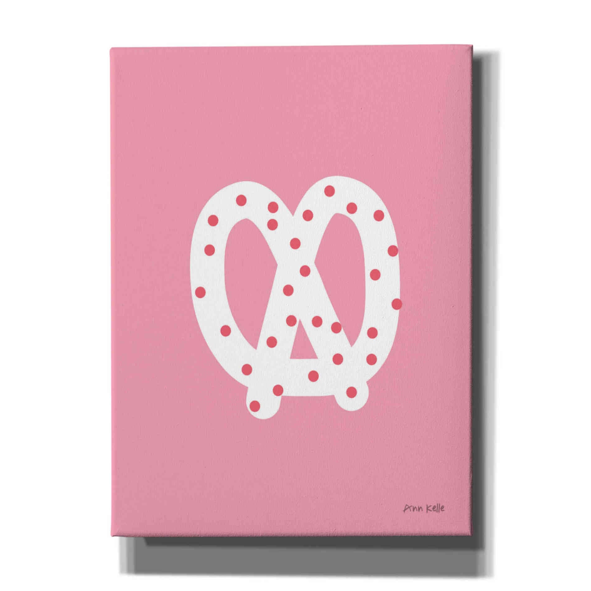 'Pretzel' by Ann Kelle Designs, Canvas Wall Art,12x16x1.1x0,20x24x1.1x0,26x30x1.74x0,40x54x1.74x0