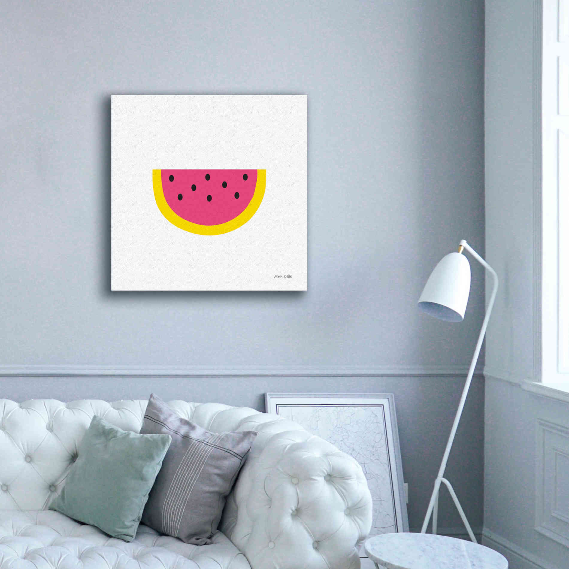 'Watermelon' by Ann Kelle Designs, Canvas Wall Art,37 x 37