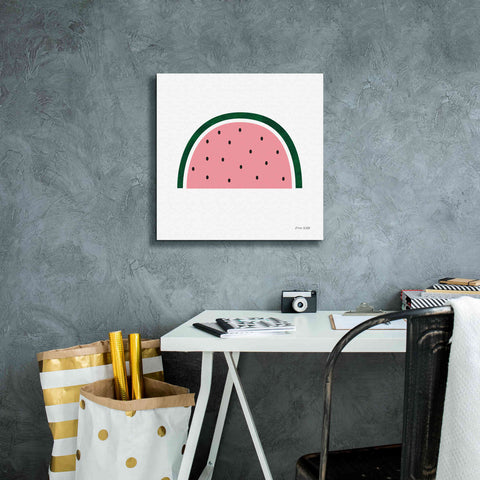 Image of 'Watermelon 2' by Ann Kelle Designs, Canvas Wall Art,18 x 18
