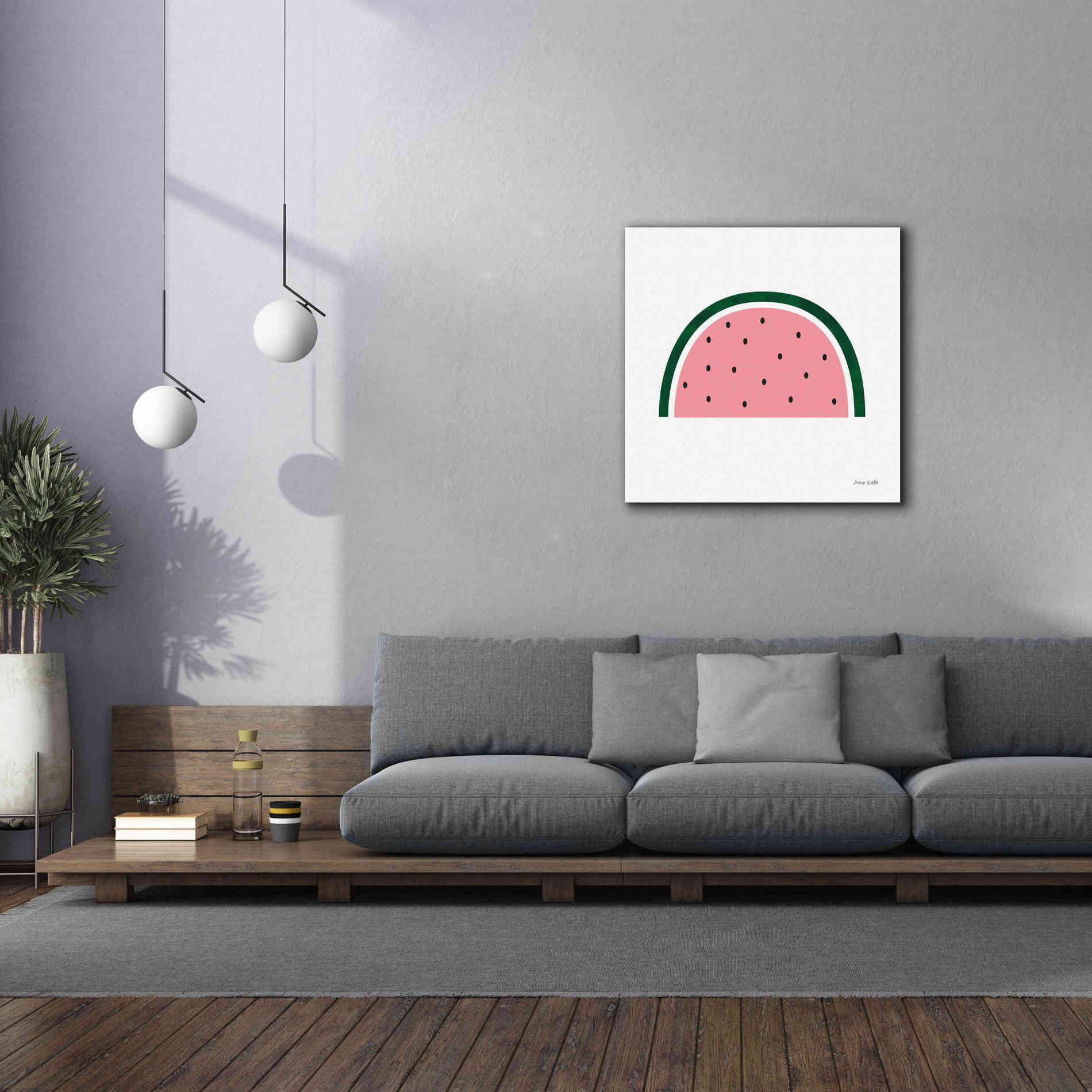 'Watermelon 2' by Ann Kelle Designs, Canvas Wall Art,37 x 37