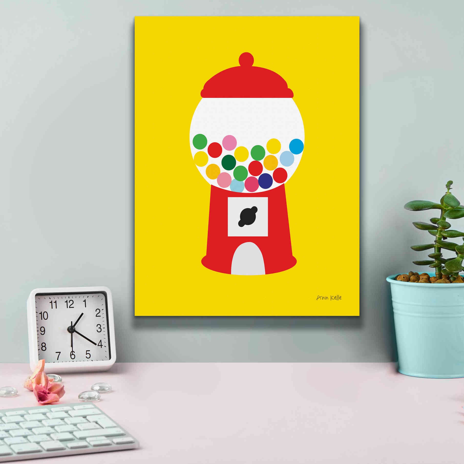 'Gumball Machine' by Ann Kelle Designs, Canvas Wall Art,12 x 16