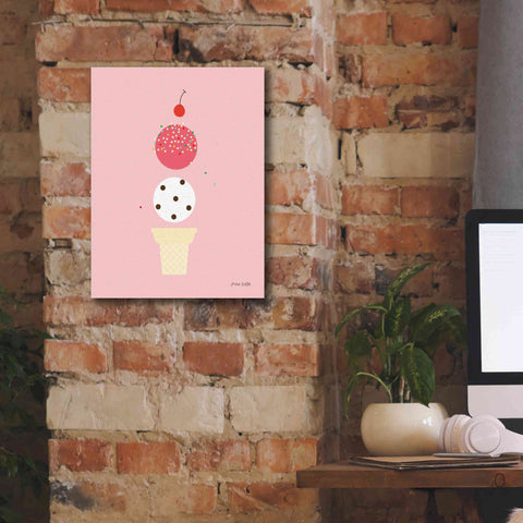 Image of 'Ice Cream and Cherry II' by Ann Kelle Designs, Canvas Wall Art,12 x 16