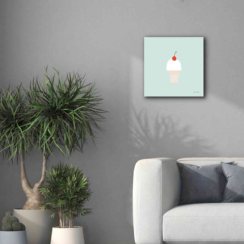 Image of 'Ice Cream Cone II' by Ann Kelle Designs, Canvas Wall Art,18 x 18