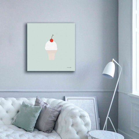Image of 'Ice Cream Cone II' by Ann Kelle Designs, Canvas Wall Art,37 x 37