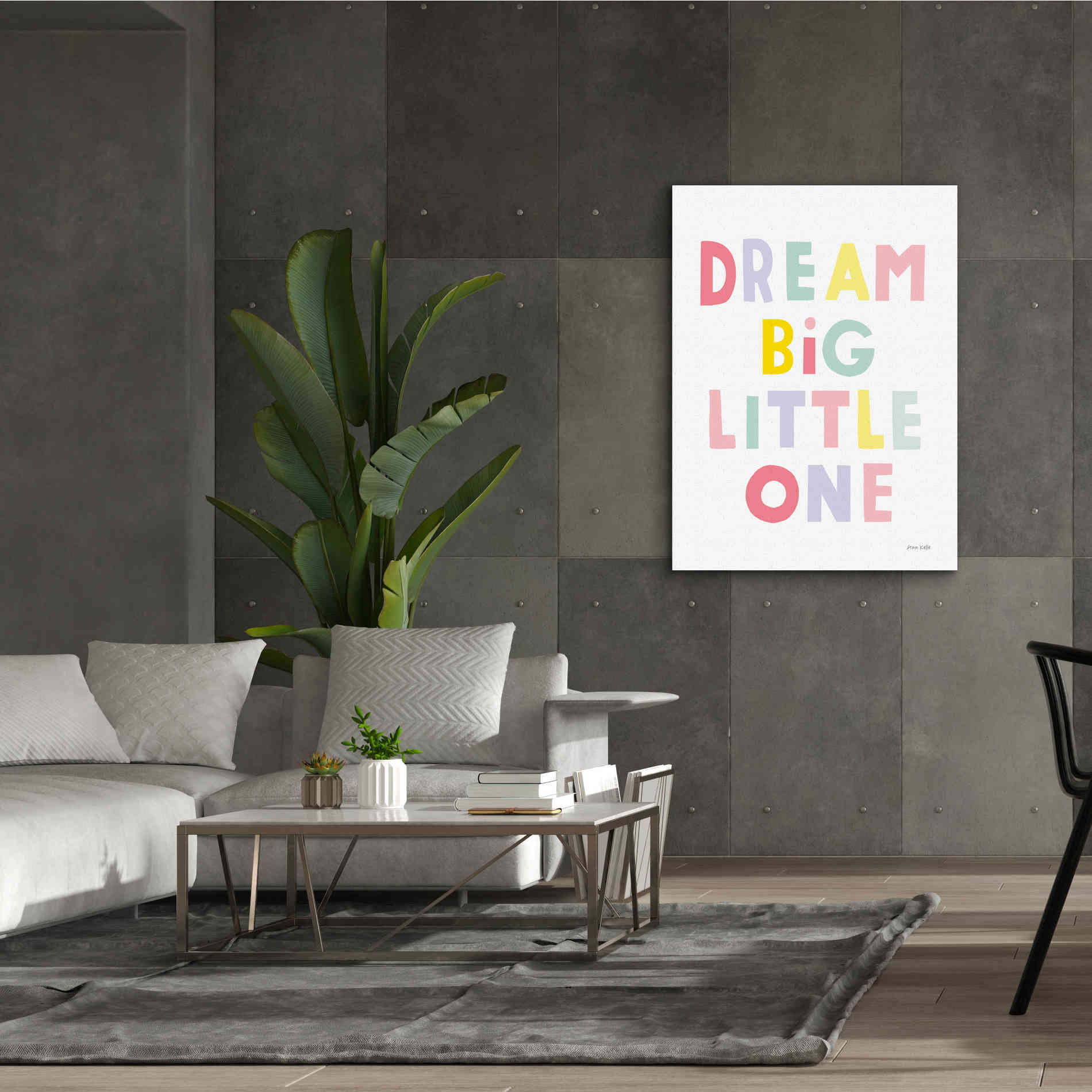 'Dream Big Little One' by Ann Kelle Designs, Canvas Wall Art,40 x 54