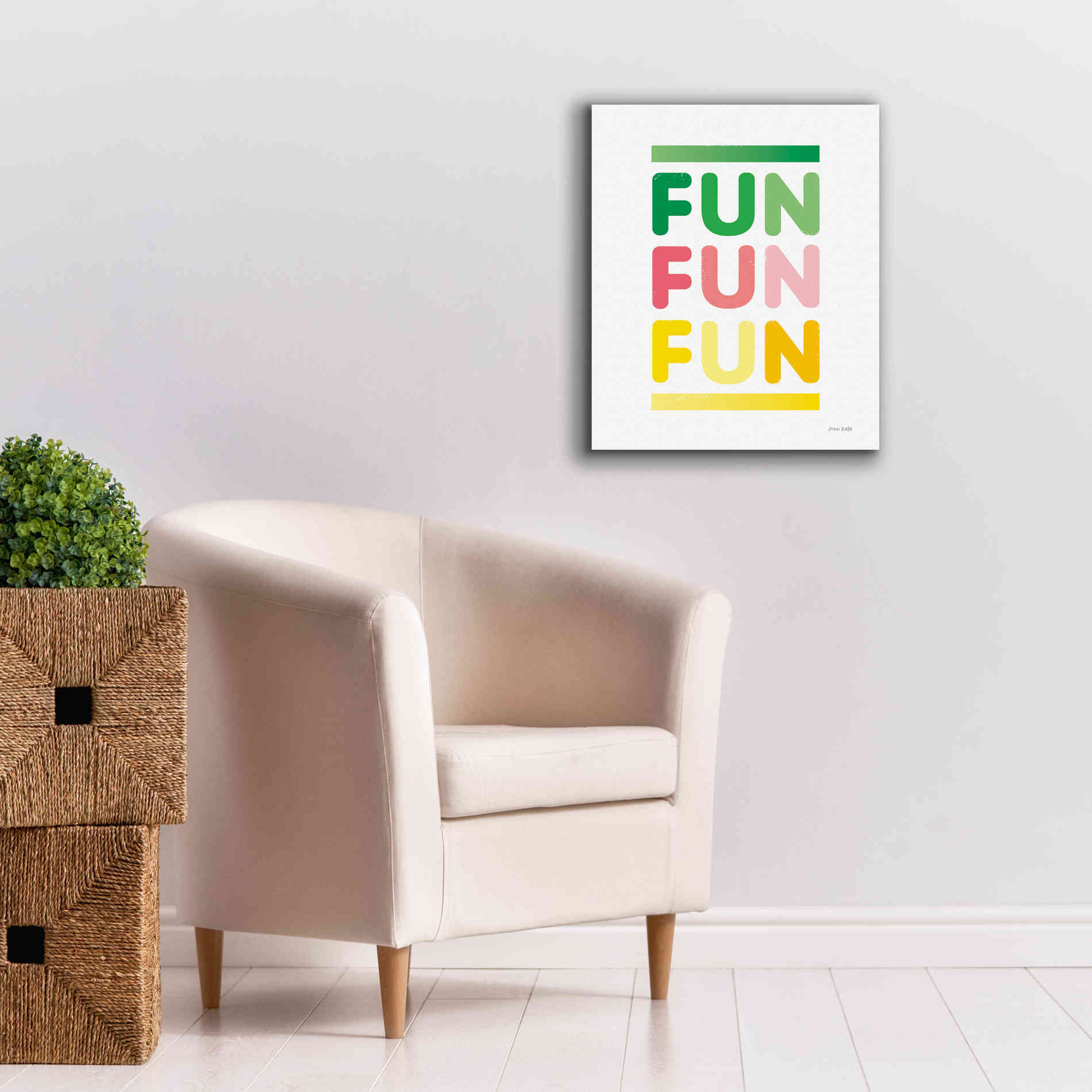 'Fun' by Ann Kelle Designs, Canvas Wall Art,20 x 24