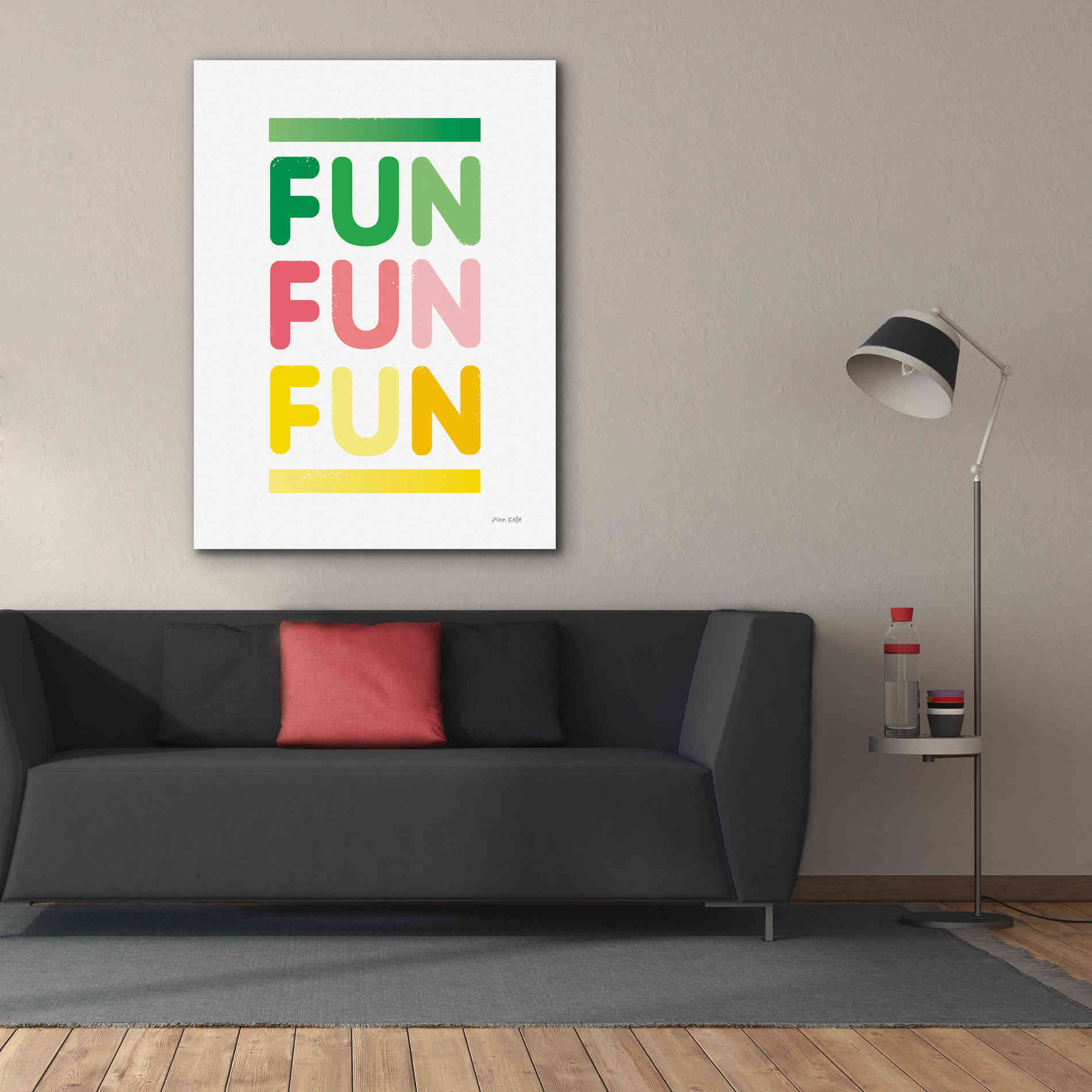 'Fun' by Ann Kelle Designs, Canvas Wall Art,40 x 54