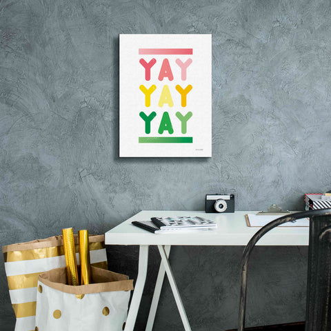 Image of 'Yay' by Ann Kelle Designs, Canvas Wall Art,12 x 16