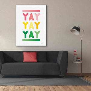'Yay' by Ann Kelle Designs, Canvas Wall Art,40 x 54