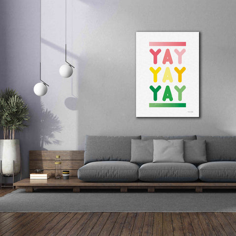 Image of 'Yay' by Ann Kelle Designs, Canvas Wall Art,40 x 54