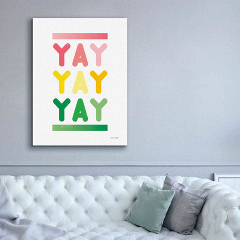 Image of 'Yay' by Ann Kelle Designs, Canvas Wall Art,40 x 54