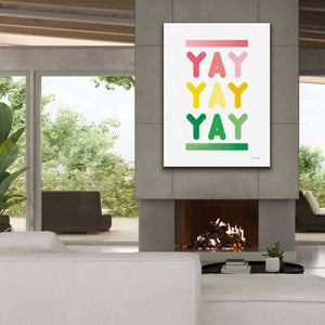 'Yay' by Ann Kelle Designs, Canvas Wall Art,40 x 54