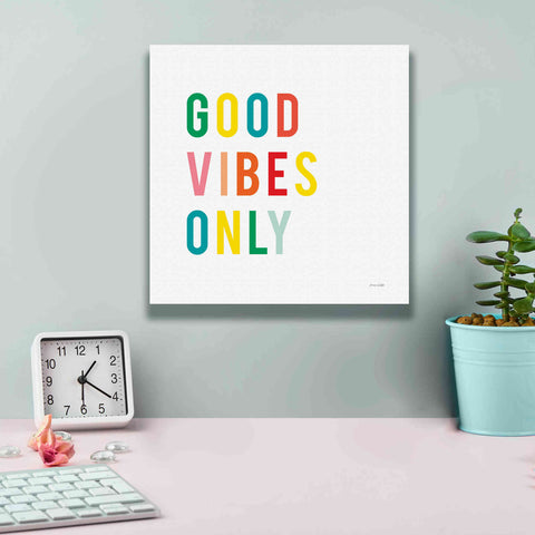 Image of 'Good Vibes Only' by Ann Kelle Designs, Canvas Wall Art,12 x 12