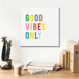 'Good Vibes Only' by Ann Kelle Designs, Canvas Wall Art,18 x 18