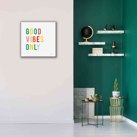 Image of 'Good Vibes Only' by Ann Kelle Designs, Canvas Wall Art,26 x 26