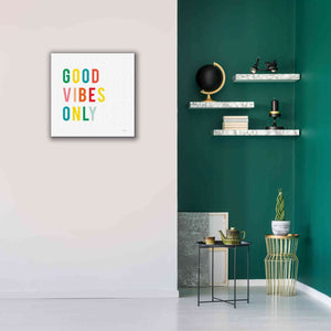 'Good Vibes Only' by Ann Kelle Designs, Canvas Wall Art,26 x 26