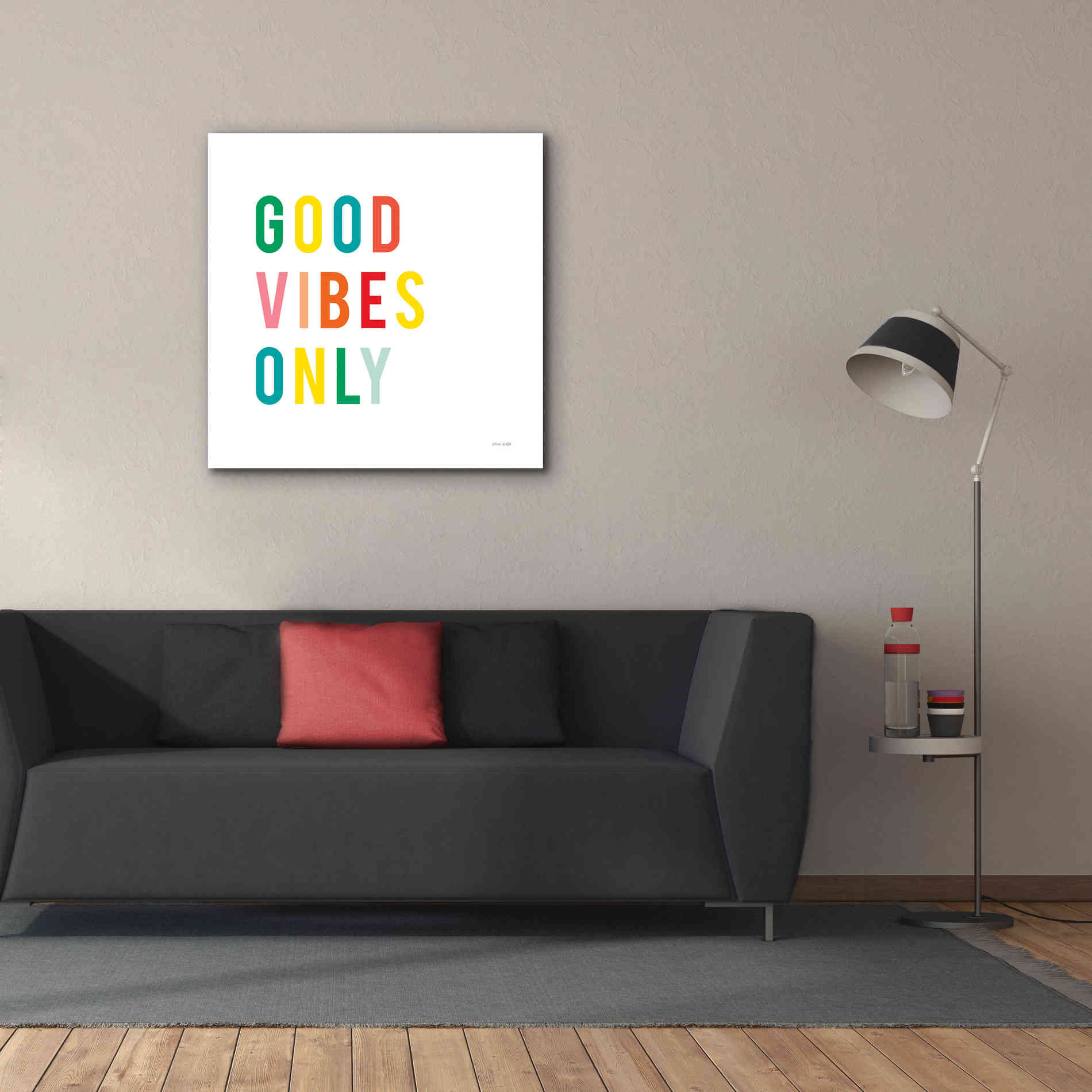 'Good Vibes Only' by Ann Kelle Designs, Canvas Wall Art,37 x 37