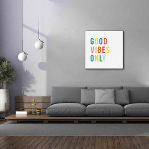 'Good Vibes Only' by Ann Kelle Designs, Canvas Wall Art,37 x 37