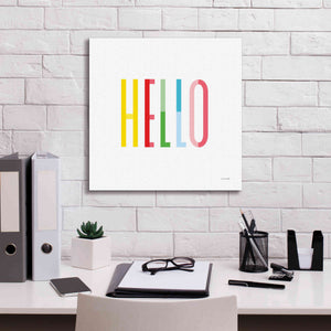 'Hello' by Ann Kelle Designs, Canvas Wall Art,18 x 18