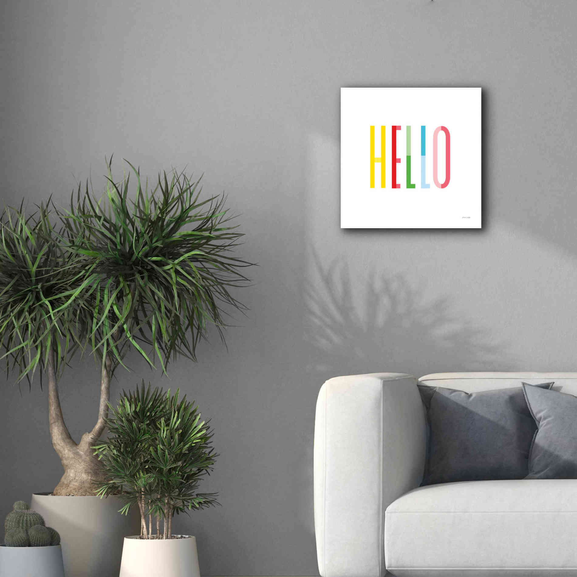 'Hello' by Ann Kelle Designs, Canvas Wall Art,18 x 18