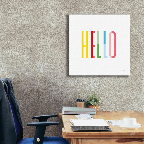 Image of 'Hello' by Ann Kelle Designs, Canvas Wall Art,26 x 26